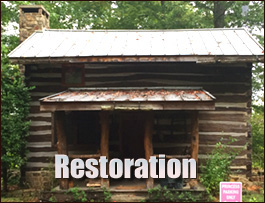 Historic Log Cabin Restoration  Manning,  South Carolina